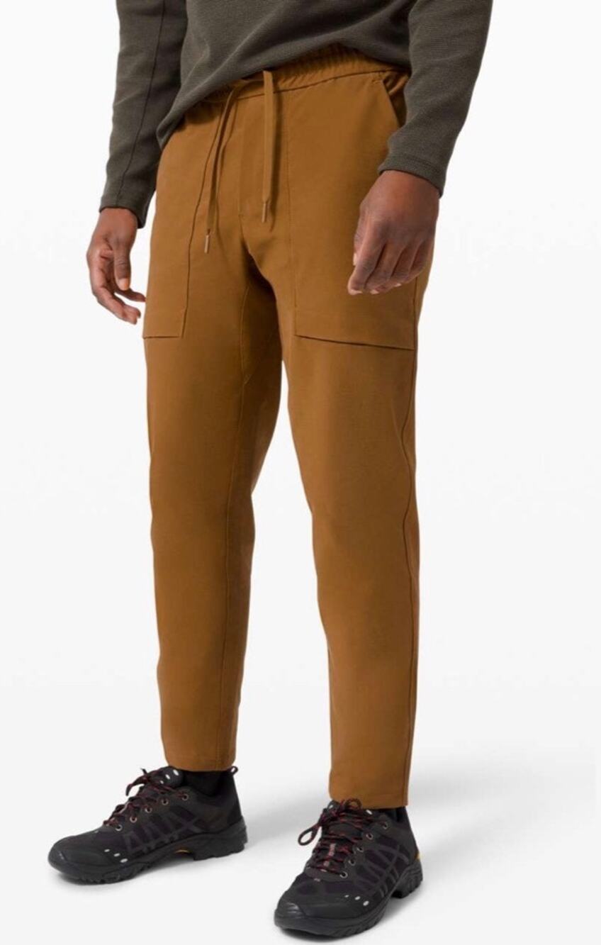 Lululemon Bowline Pant Utilitech 30" Burnt Caramel Drawstring Sz XL